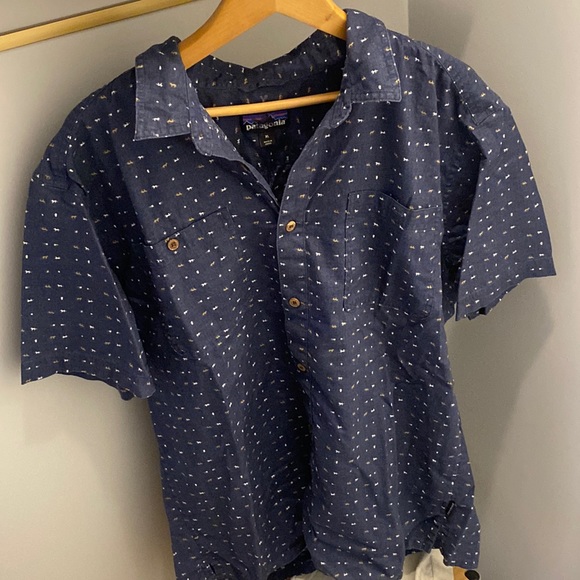 Patagonia Other - Patagonia Button-Down Short Sleeve | Worn Wear | Hemp | Mens XL